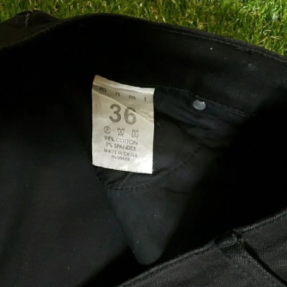 Mnml Womens Jeans 36 X 32 Black Distressed Stretch - Picture 5 of 9